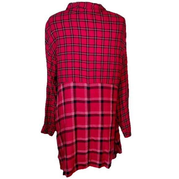 J.Jill Women’s Tartan Plaid Tunic Boho Grunge Cottagecore Babydoll Casual Sz 2XL - Picture 3 of 9